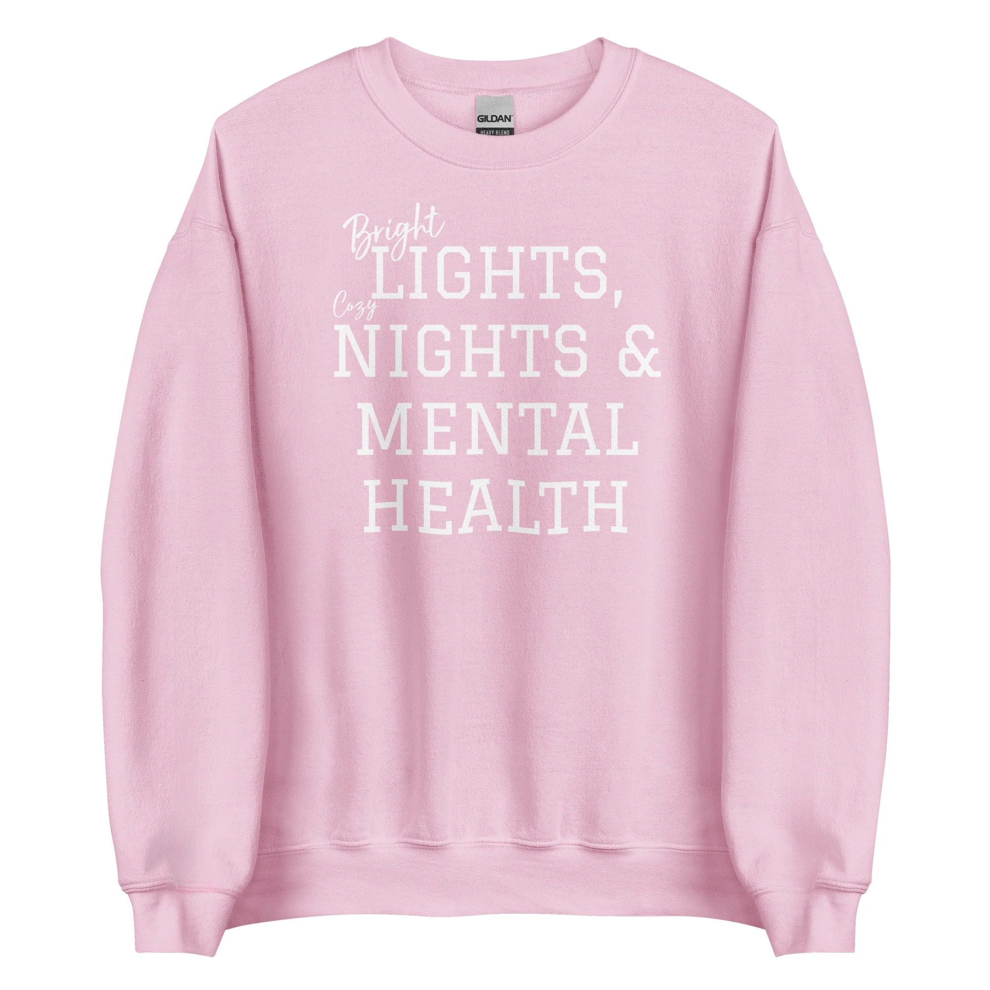 Bright Lights, Cozy Nights & Mental Health Sweatshirt - Image 6
