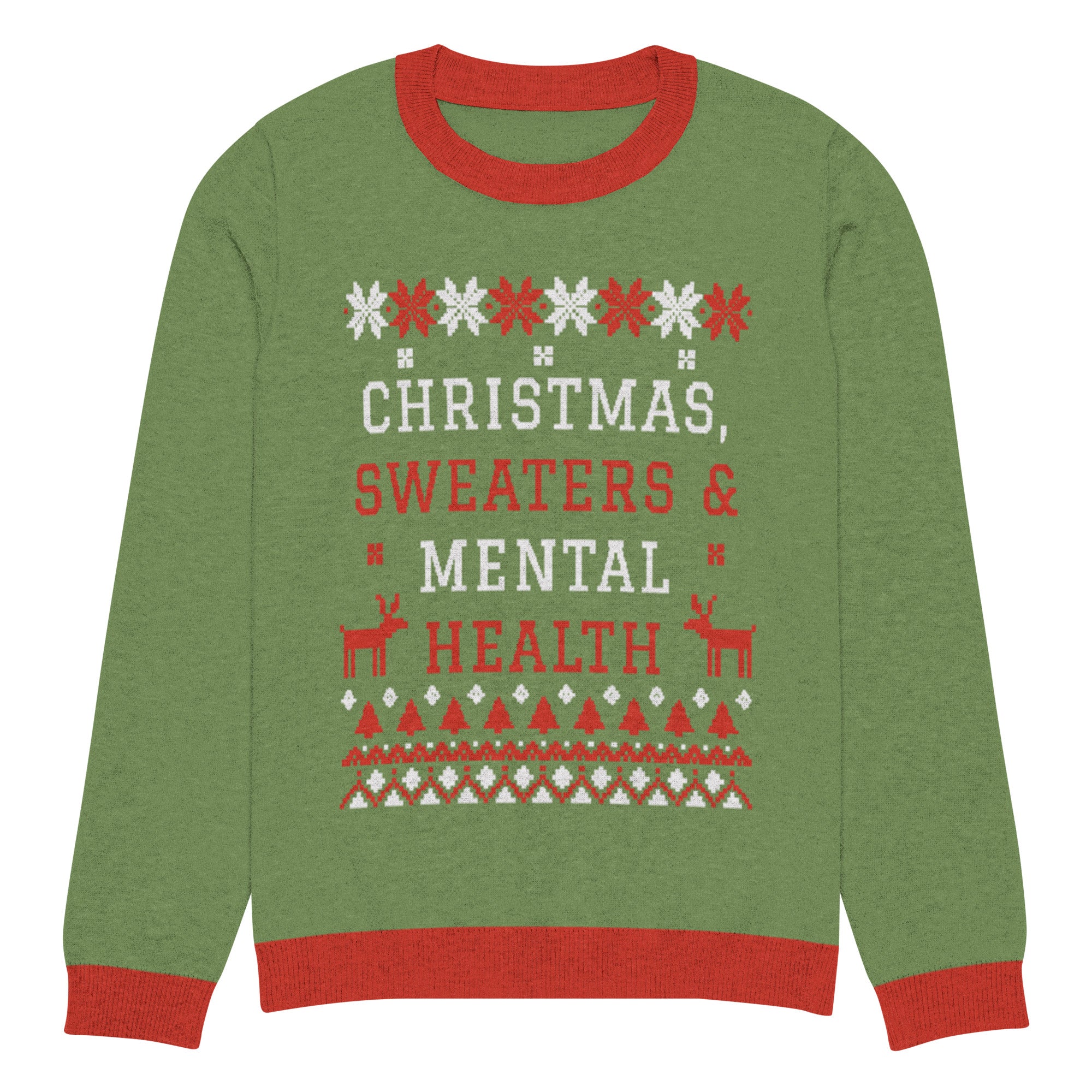Christmas, Sweaters & Mental Health Knitted Sweater - Image 10