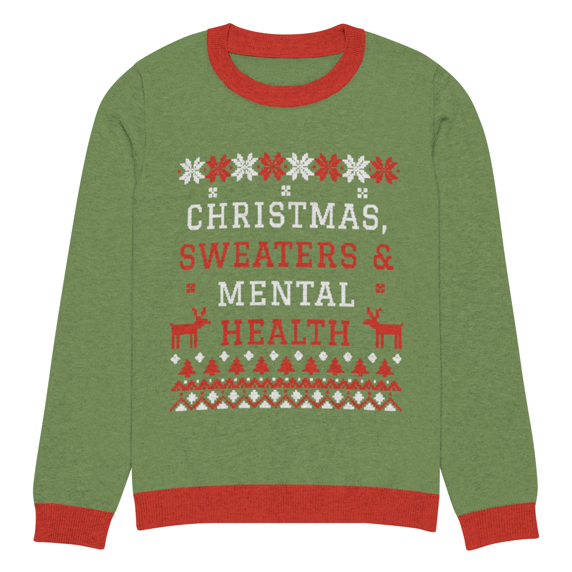 Christmas, Sweaters & Mental Health Knitted Sweater - Image 6