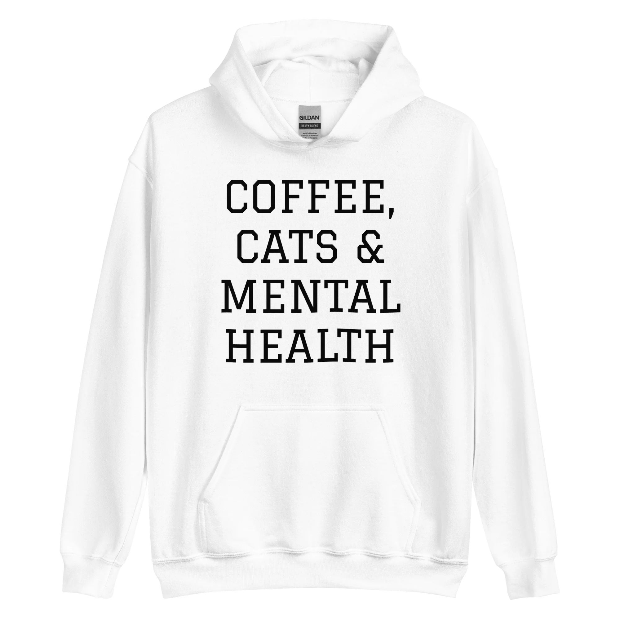 Coffee, Cats & Mental Health Hoodie - Image 5