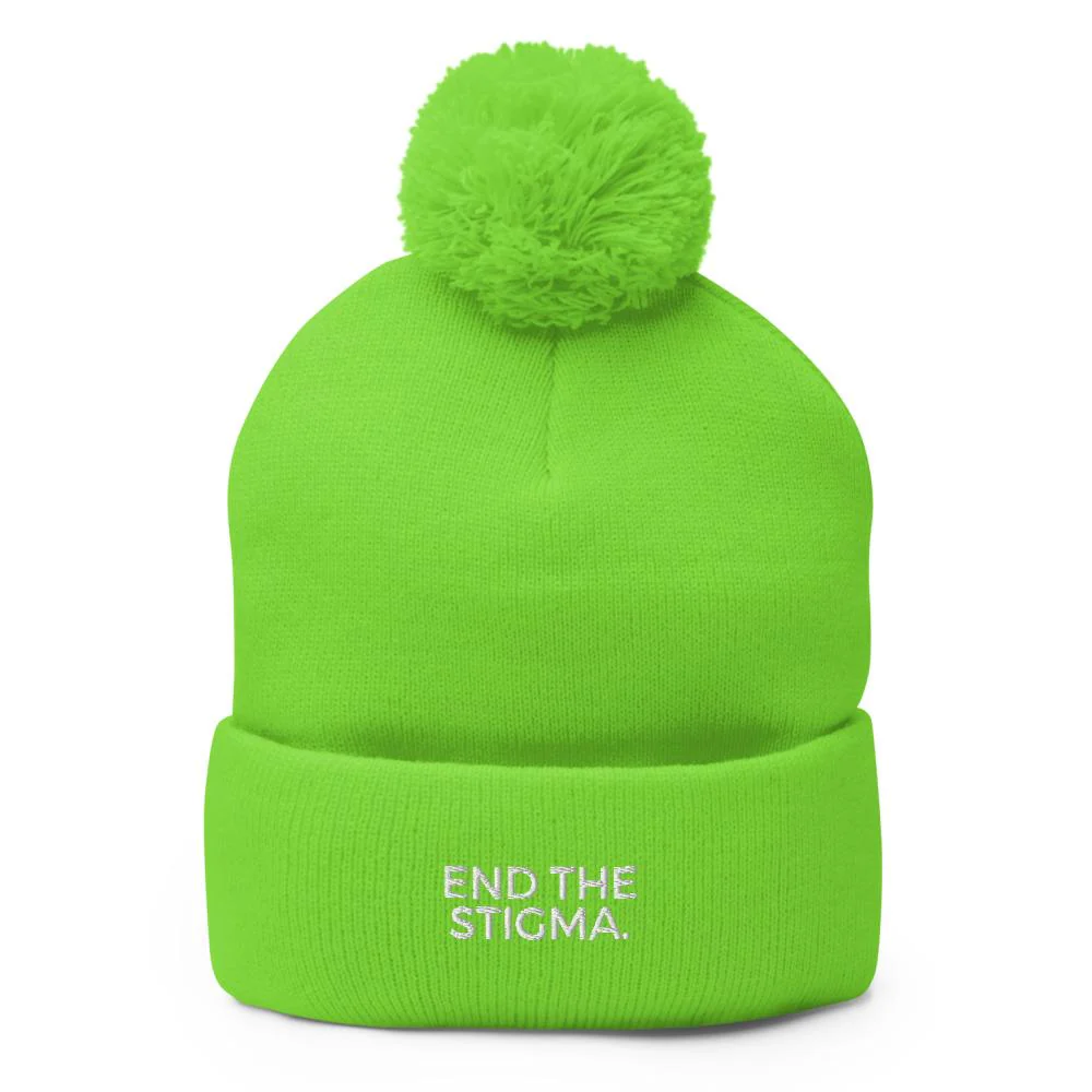 End The Stigma. Pom-Pom Beanie - Image 4