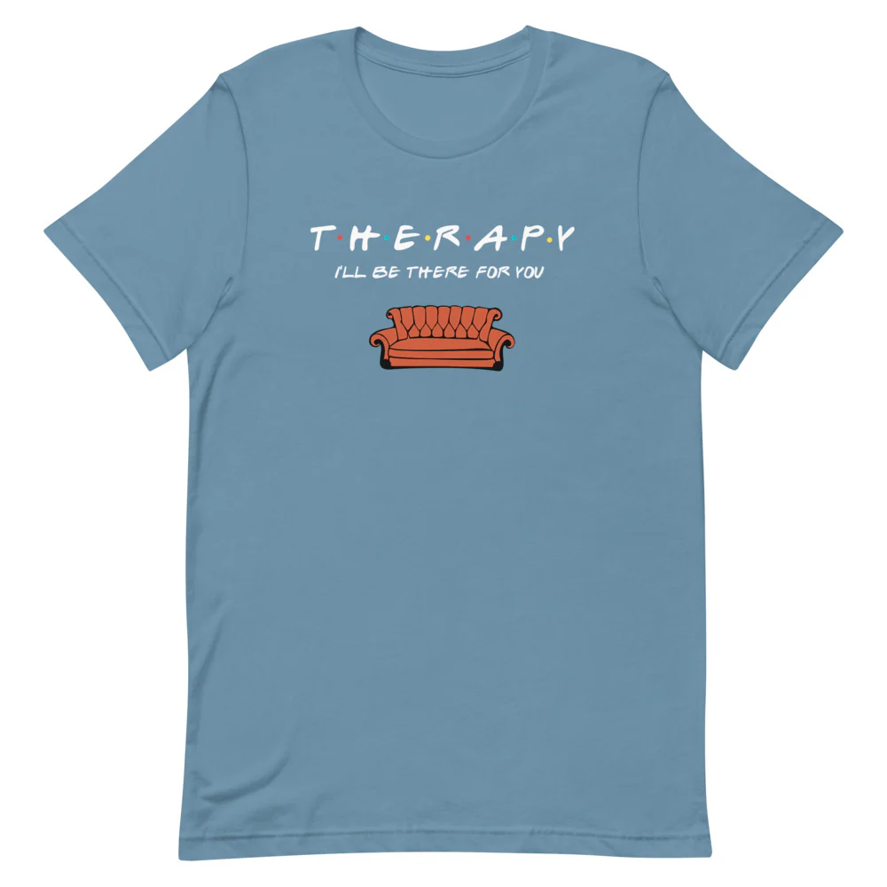 Friends Font Therapy T-Shirt - Image 3