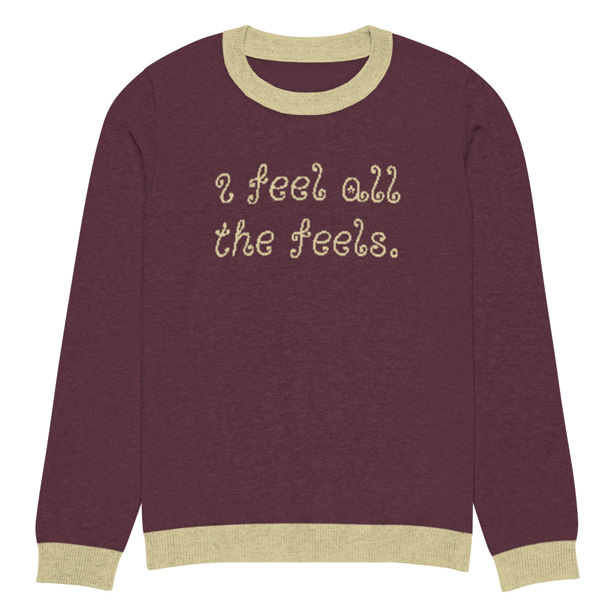I Feel All The Feels Knitted Sweater - Image 3