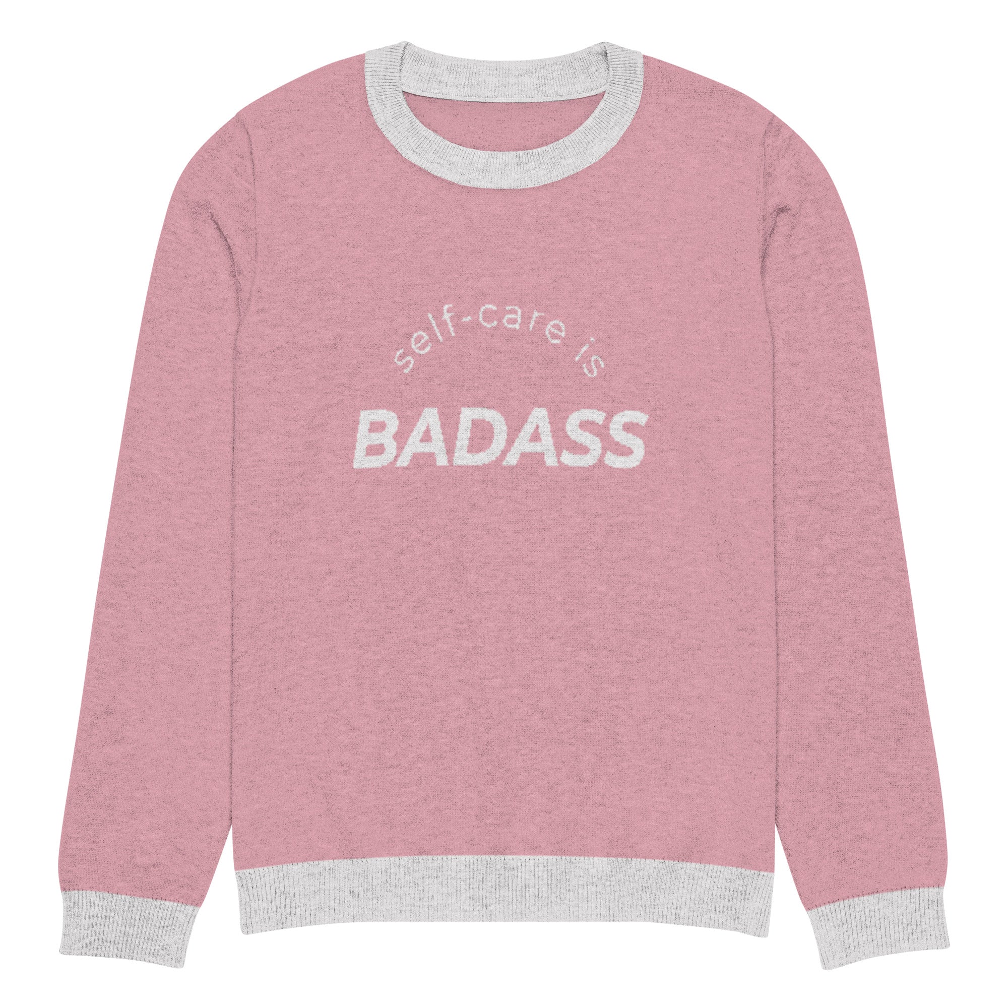 Self Care Is Badass Knitted Sweater - Image 10