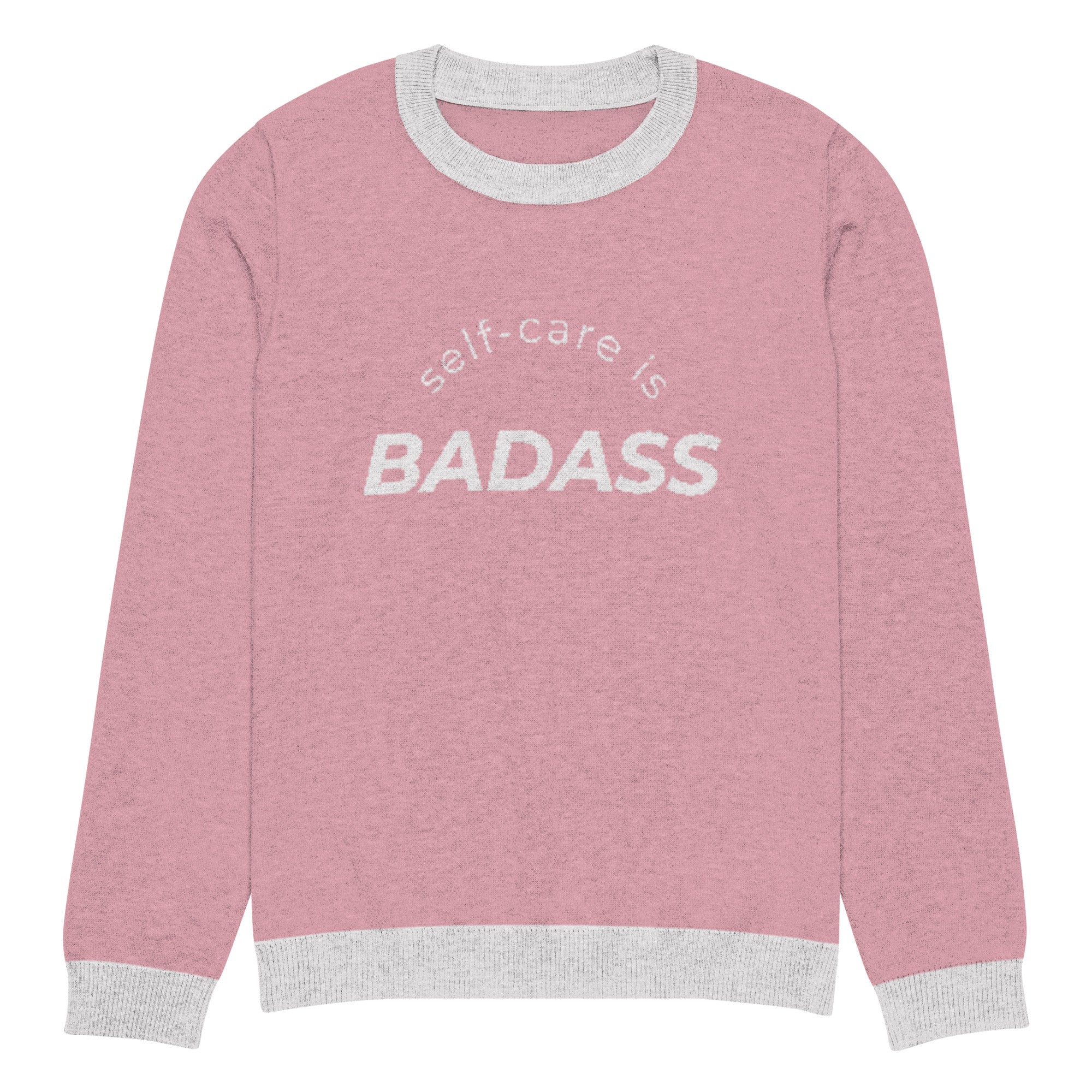 Self Care Is Badass Knitted Sweater - Image 6