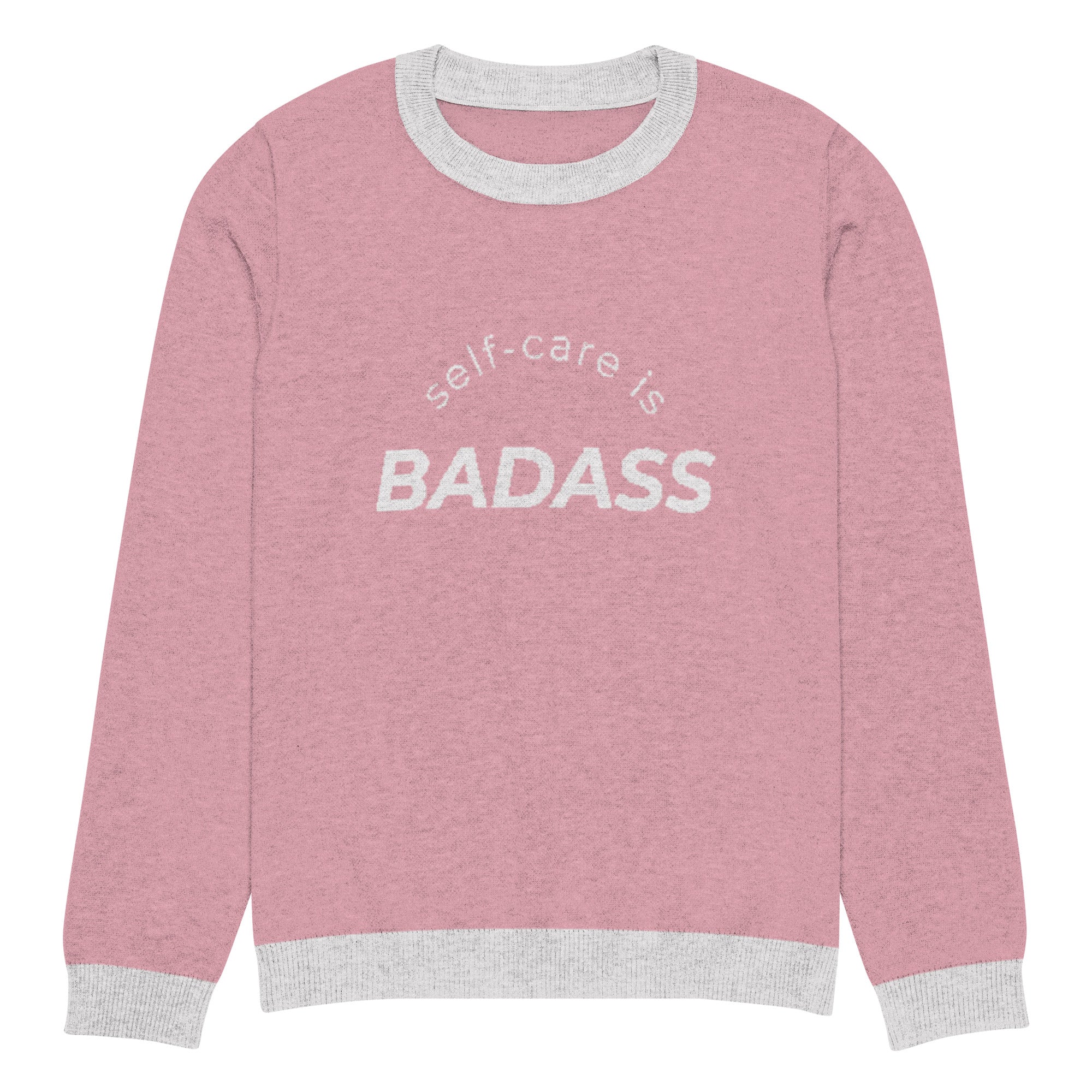 Self Care Is Badass Knitted Sweater - Image 7